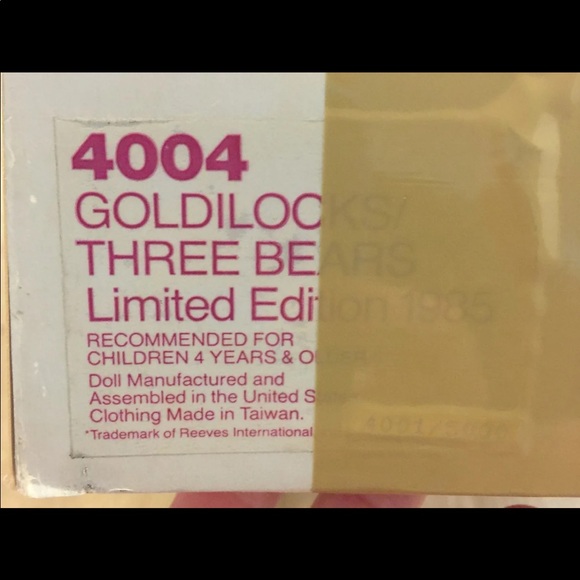 Suzanne Gibson Steiff 1985 Goldilocks & The 3 Bear - Picture 6 of 7